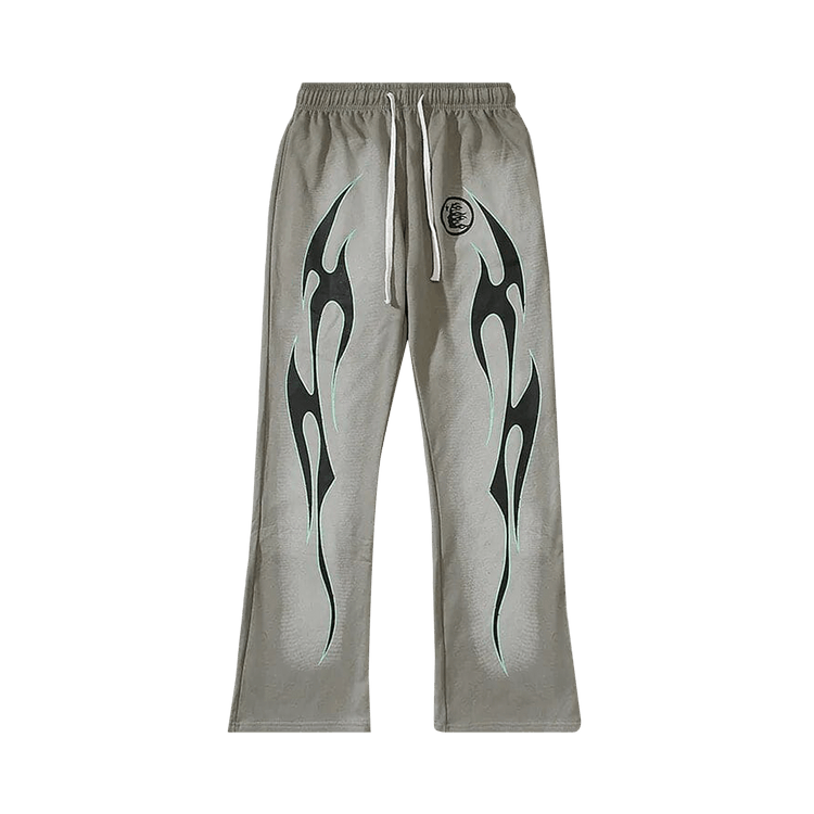 Buy Hellstar Future Flame Sweatpants 'Grey' - 9357