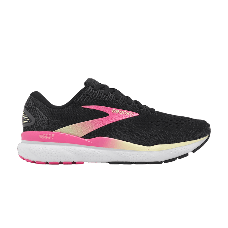 Brooks Ghost 16 Black Pink Yellow (Women's)
