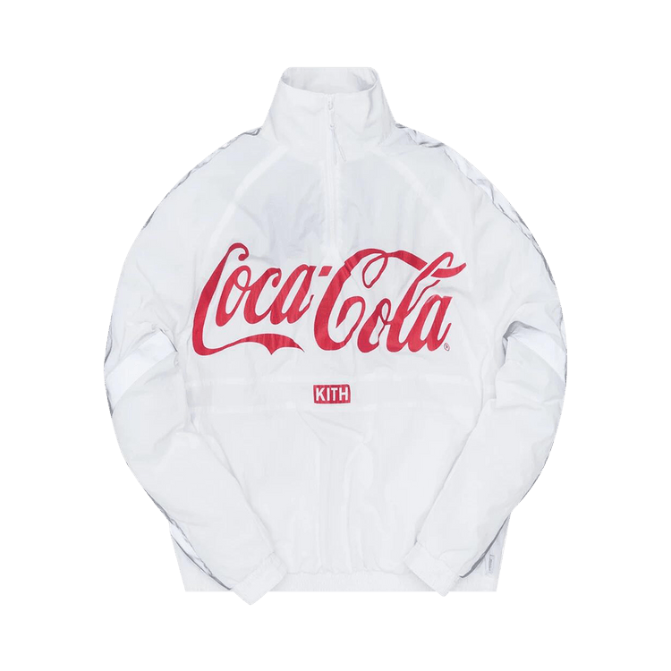 Buy Kith x Coca-Cola Quarter Zip Nylon Windbreaker 'White' - 0725