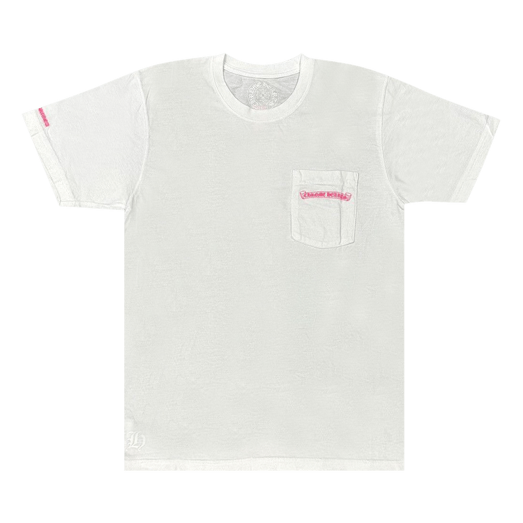 Buy Chrome Hearts Made In Hollywood Pocket Tee 'White/Pink' - 1383