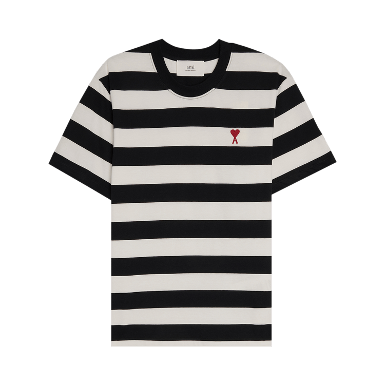 ★韓国の人気★【AMI】★AMI de Coeur Striped T-Shir.t★ Buy Ami Striped T-Shirt 'Black/White' - UTS038 JE0069 | GOAT