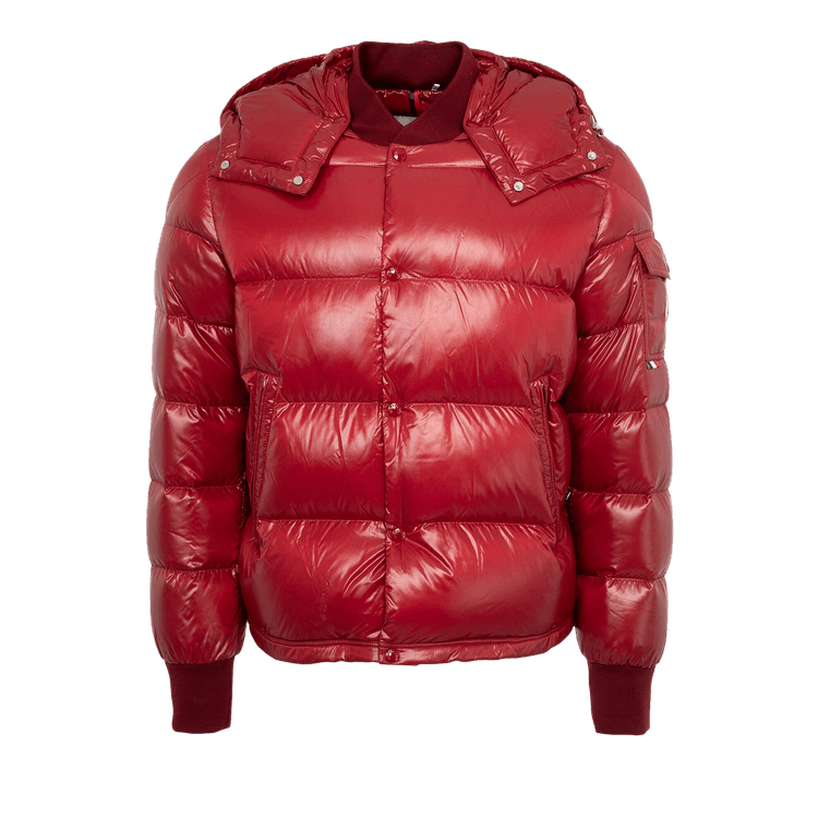 Dark red moncler jacket best sale