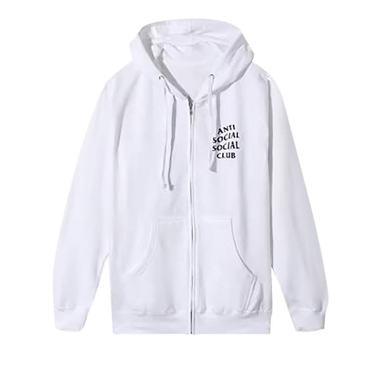 Buy Anti Social Social Club Masochism Zip Up Hoodie 'White' - 0657
