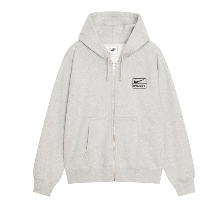 Buy Nike x Stussy Stone Washed Fleece Zip Hoodie 'Grey