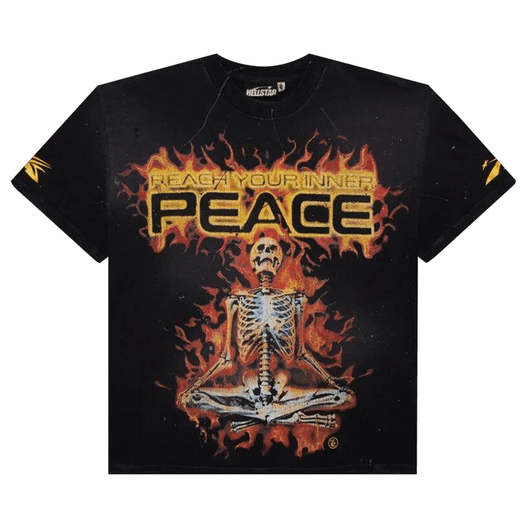 Buy Hellstar Inner Peace Fire Tee 'Black' - 9357 100000103IPFT