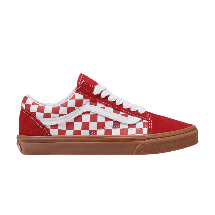 Old Skool 'Fat Lace - Checkered Red'