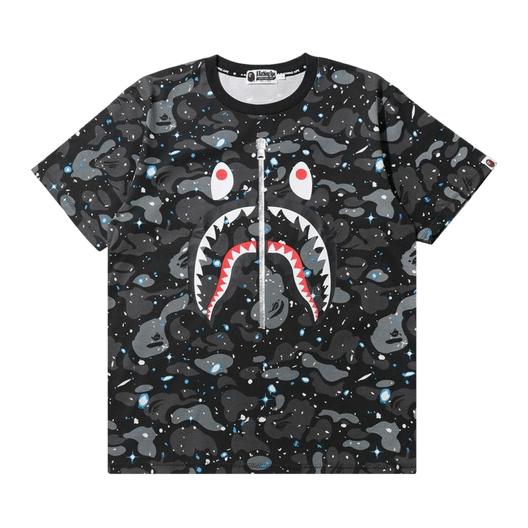 Bape Space Camo Shark Tee Black Culture Circle