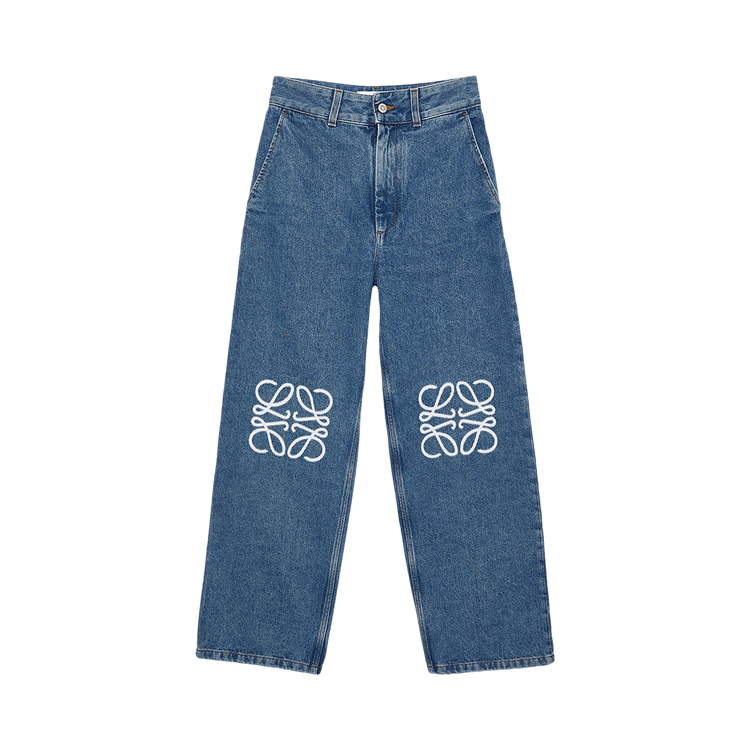 Buy Loewe Anagram Baggy Jeans 'Mid Blue Denim' - H526Y11W59 5475