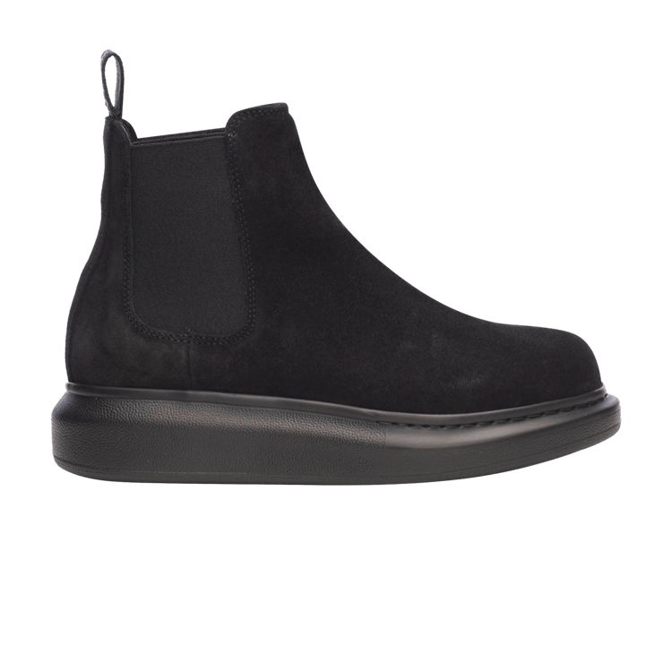 Alexander McQueen Hybrid Chelsea Bootsブーツ ALEXANDER MCQUEEN Black Suede Hybrid Chelsea Boots Rubber