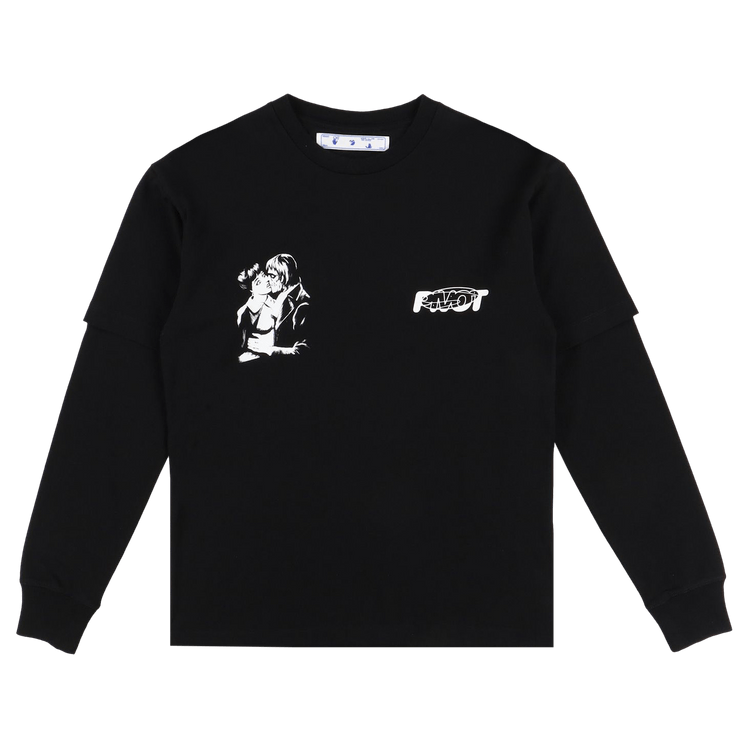 Buy Off-White Kiss 21 Double Layer Long-Sleeve T-Shirt 'Black