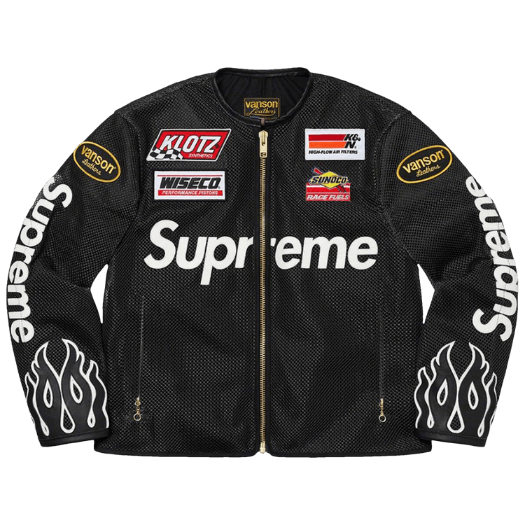 K*N様 Supreme Vanson Leathers Cordura Jac Buy Supreme x Vanson Leathers Cordura Mesh Jacket 'Black