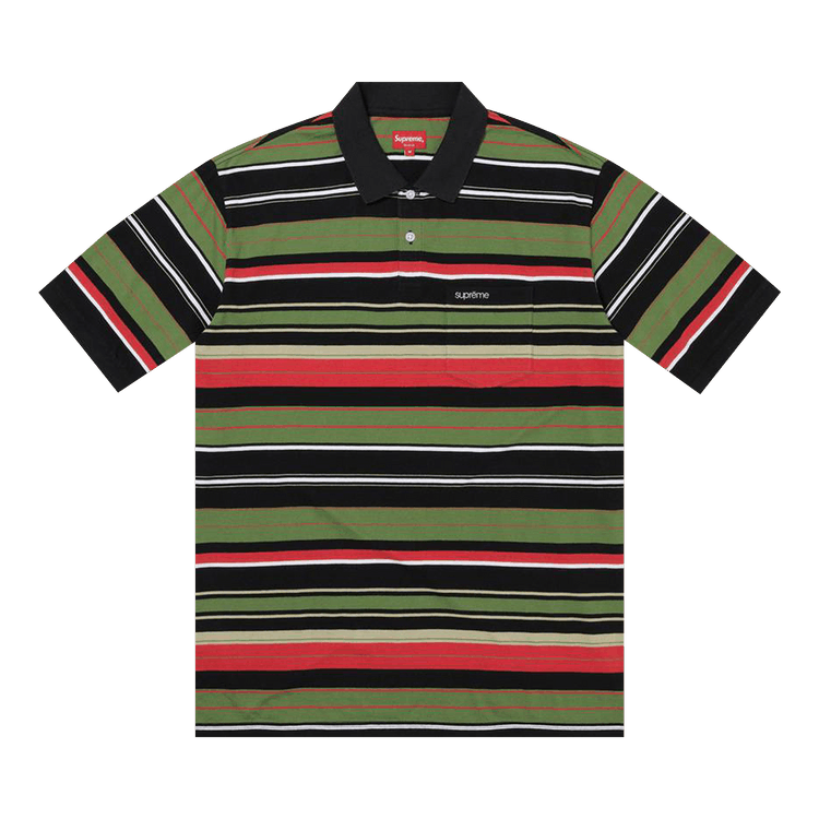 Buy Supreme Multi Stripe Polo 'Black' - SS23KN51 BLACK | GOAT