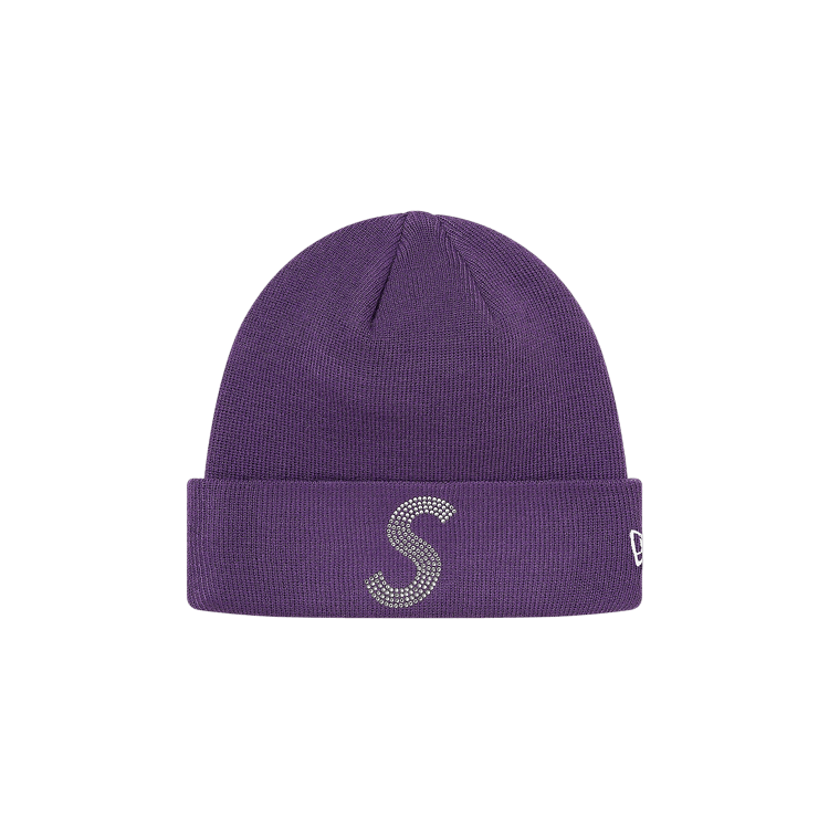 Buy Supreme x New Era x Swarovski S Logo Beanie 'Purple