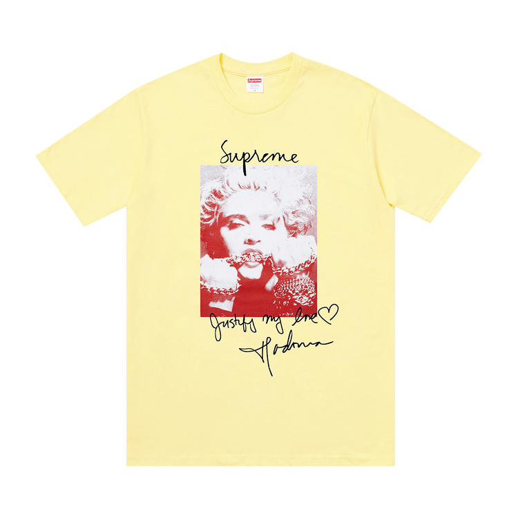 Buy Supreme Madonna Tee 'Yellow' - FW18T1 YELLOW | GOAT