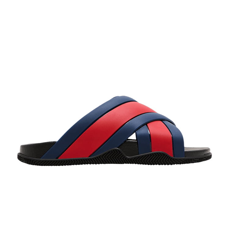Gucci Gg Slide Sandal Blue Red Culture Circle