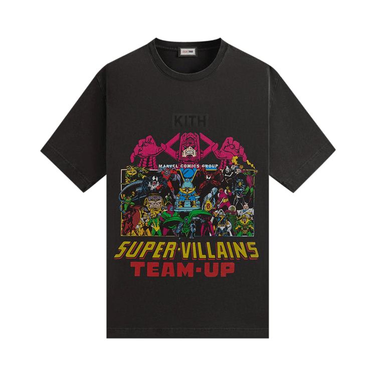 Buy Kith x Marvel Team Up Vintage Tee 'Black' - KHM032519