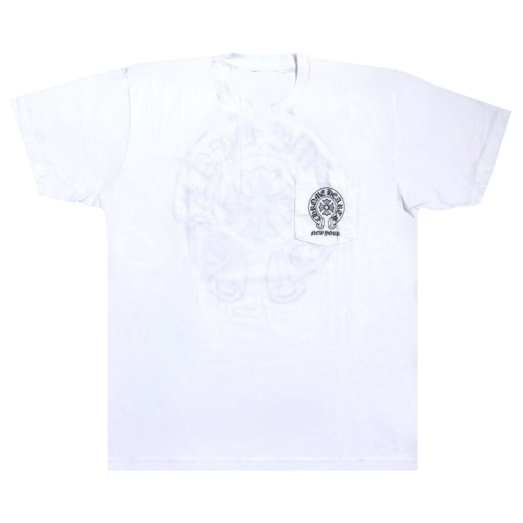Tシャツ・カットソー Chrome hearts New york city Short sleeve pocket tee WHITE Chrome Hearts Cross Short Sleeve Pocket T-shirt White Men's