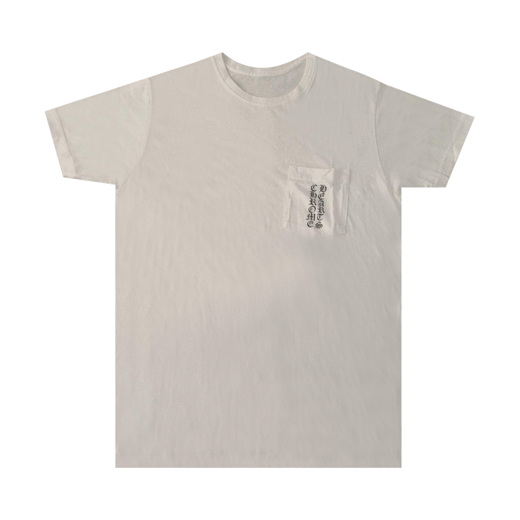 Buy Chrome Hearts Vertical Logo Pocket Tee 'White' - 1383