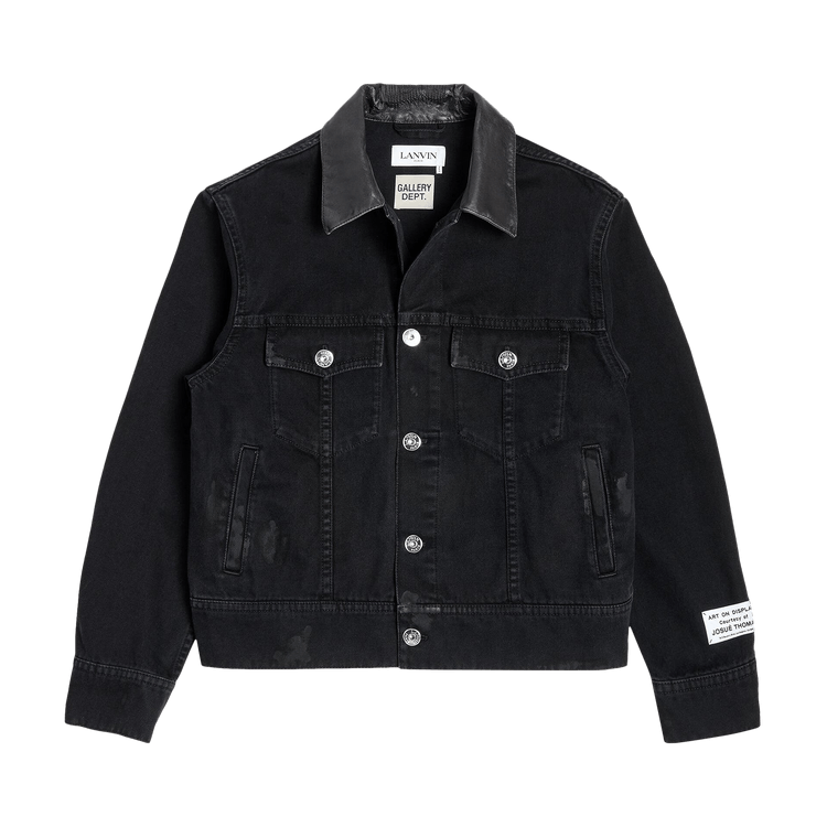 Buy Lanvin x Gallery Dept. Collared Denim Jacket 'Black' - RM JAG035 D013  P22 S1 | GOAT