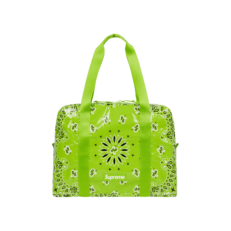 Buy Supreme Bandana Tarp Small Duffle Bag 'Bright Green' - SS21B20