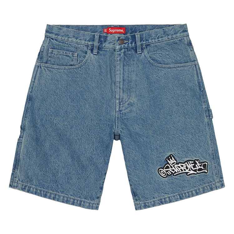 N*e様 Supreme Handstyle Denim Painter Sho Buy Supreme Handstyle Denim Painter Short 'Blue' - SS21SH24 BLUE