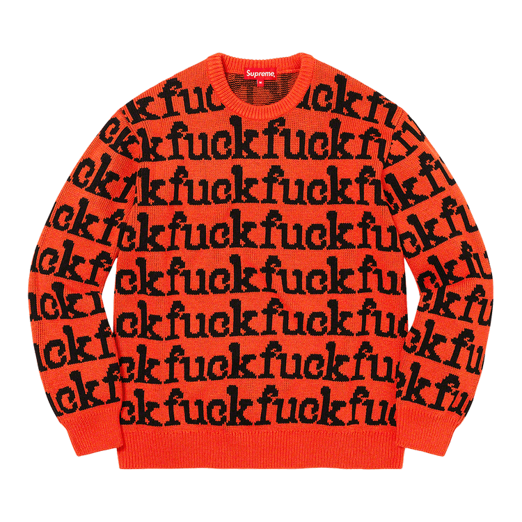 Buy Supreme Fuck Sweater 'Orange' - SS22SK12 ORANGE | GOAT