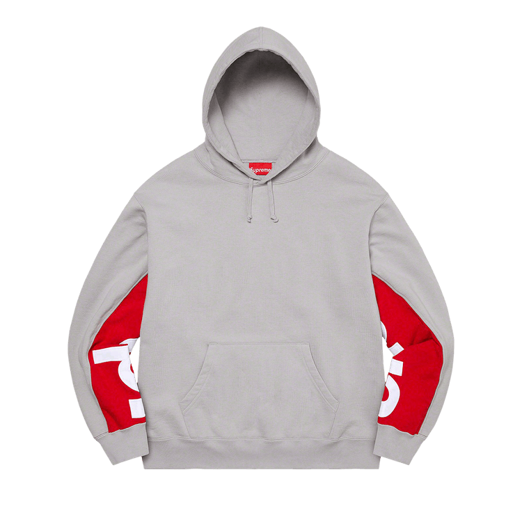 Size l Supreme Cropped Panels Hooded Sweatshirt 'Grey'