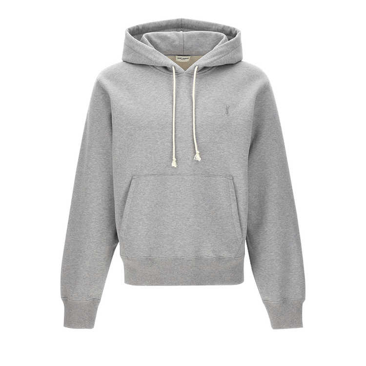 パーカー・フーディ Saint Laurent SS24 CASSANDRE HOODIE (778464 Y36SW4140) Saint Laurent Cassandre-embroidered Cotton Hoodie | Blue