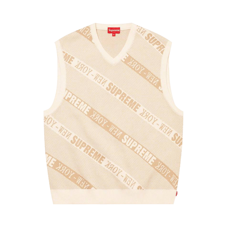 Buy Supreme Stripe Sweater Vest 'White' - SS22SK11 WHITE | GOAT