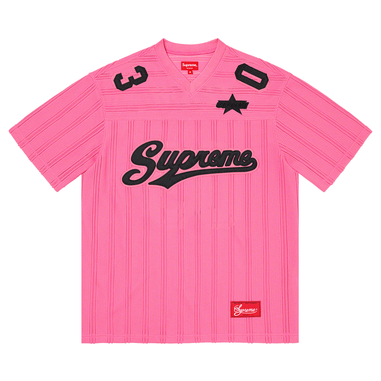 Buy Supreme Mesh Stripe Football Jersey 'Pink' - SS21KN43