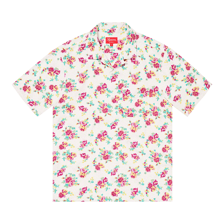 Buy Supreme Floral Rayon Short-Sleeve Shirt 'White' - SS20S46