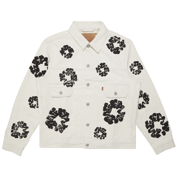 Buy Denim Tears Type II All Over Wreath Jacket 'White' - 802