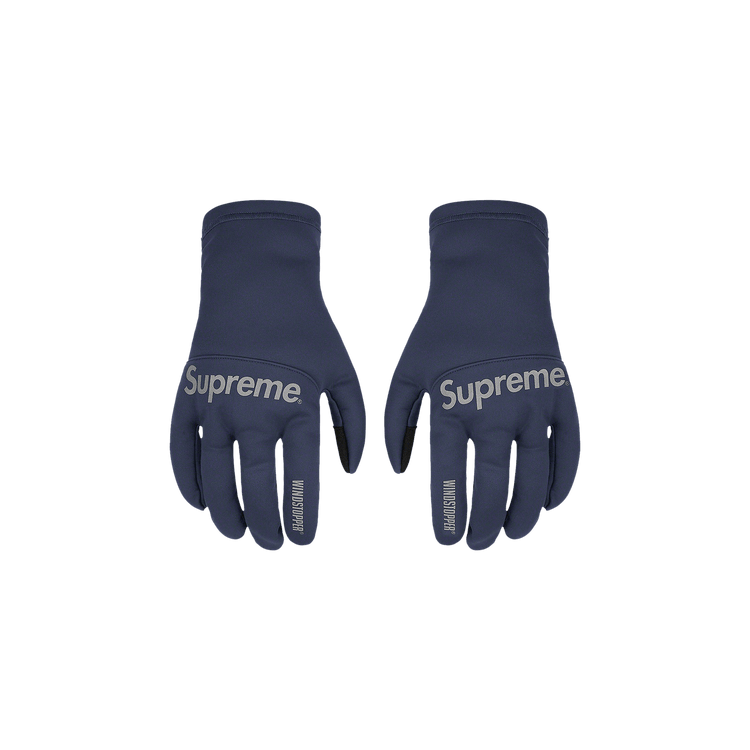 小物 supreme WINDSTOPPER Zip Gloves navy XL Supreme WINDSTOPPER Zip Gloves (FW24) - $68