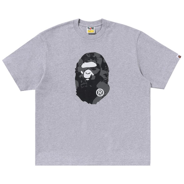 Buy BAPE Shark Seijin Ape Head Relaxed Fit Tee 'Grey' - 1K80 110
