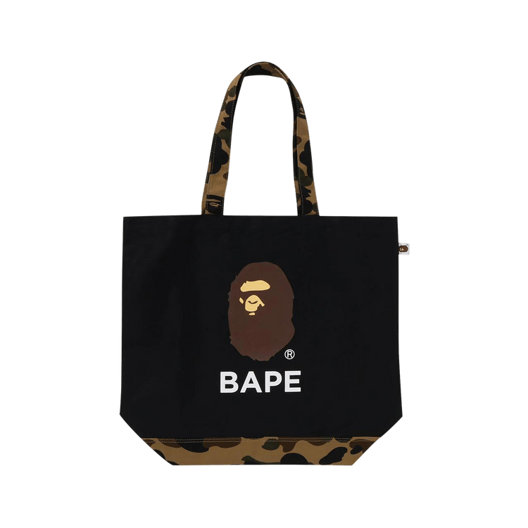 Bape 1st Camo Ape Head Tote Bag Black Culture Circle
