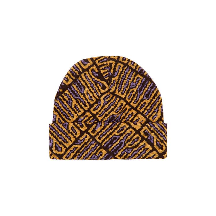 Supreme Yarn Applique Beanie Black Orange Tan 3colors