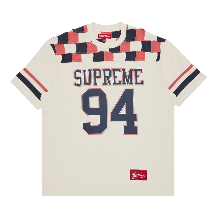 シャツ Supreme PatchworkYoke Football Top Green Supreme FW24 Patchwork Yoke Football Top Green Size Large