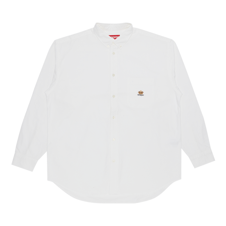 Buy Supreme Loose Fit Flannel Oxford Shirt 'White' - FW24S2 WHITE