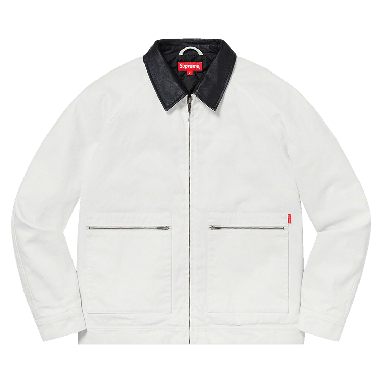 Buy Supreme Leather Collar Work Jacket 'Natural' - FW20J74 NATURAL