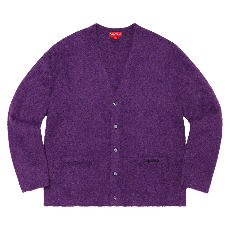 Buy Supreme Brushed Mohair Cardigan 'Purple' - FW20SK12 PURPLE | GOAT