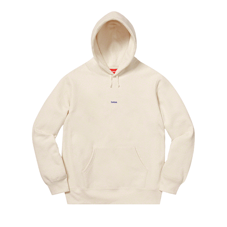 Buy Supreme Micro Logo Hooded Sweatshirt 'Natural' - FW19SW38