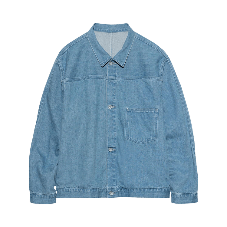 Buy nanamica Short Denim Jacket 'Indigo Bleach' - SUAS402U INDI | GOAT