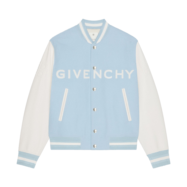Buy Givenchy Varsity Jacket 'White/Sky Blue' - BM011S6Y16