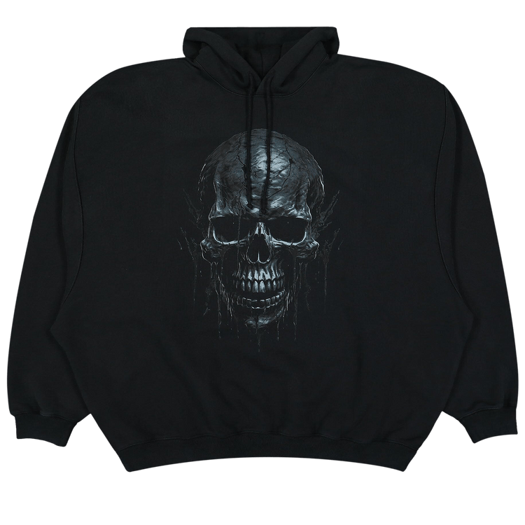 Vetements Skull Metal Hoodie Black Culture Circle