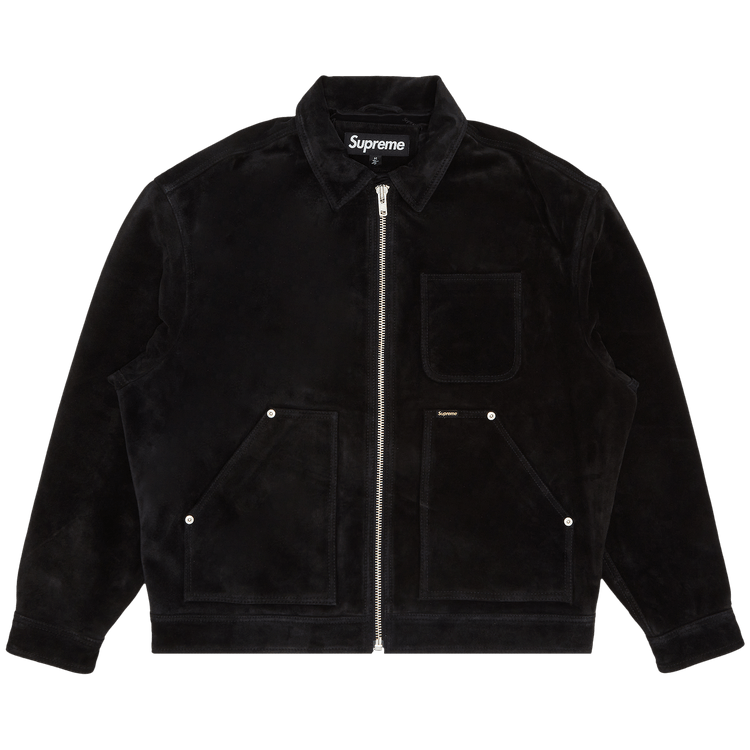 Supreme hooded suede work jacket on sale