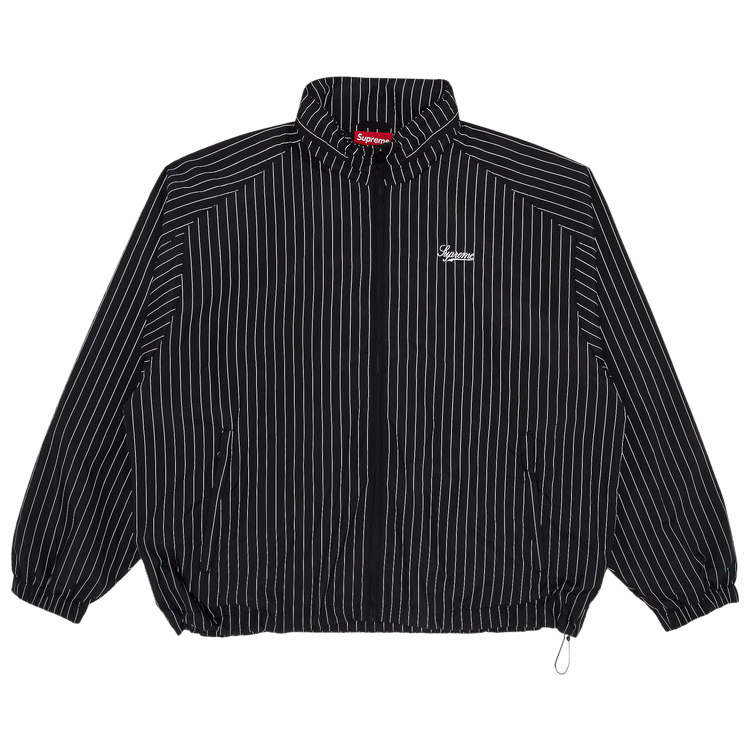 Size xl Supreme Reflective Pinstripe Track Jacket 'Black'