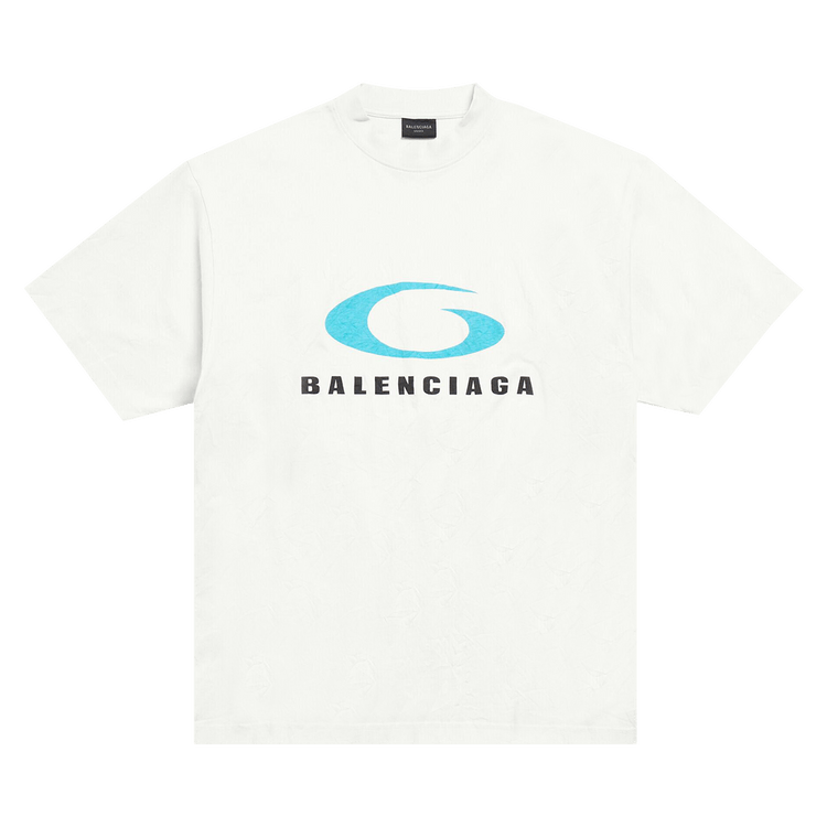 Buy Balenciaga Medium Fit T-Shirt 'Dirty White/Blue