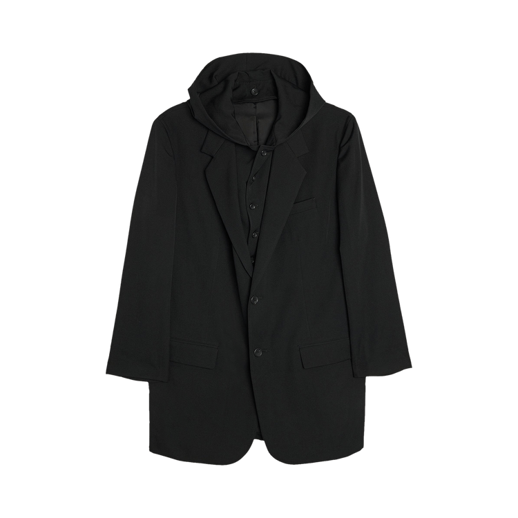ジャケット・アウター Yohji Yamamoto HOODED COAT Yohji Yamamoto Hooded Belted Coat | Black | FARFETCH