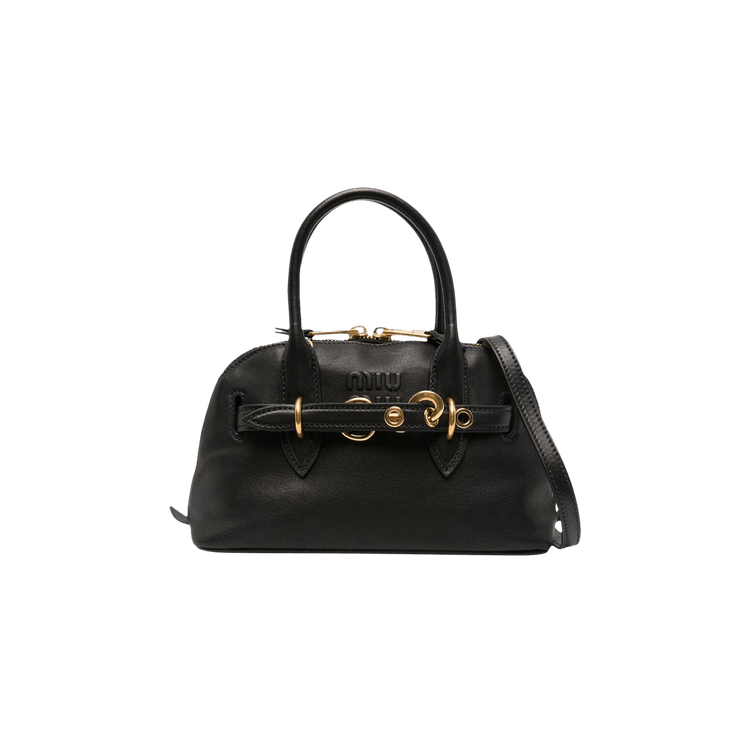 Miu Miu｜ (5BP090 2BBL F0002) Buy Miu Miu Aventure Mini Nappa Leather Bag 'Black' - 5BP090