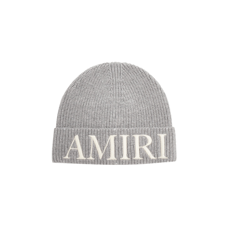 Buy Amiri Logo Embroidered Beanie 'Grey' - AMHAEA1011 GREY | GOAT